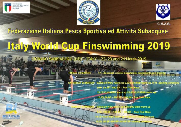 🇮🇹 XIV CMAS Finswimming World Cup 2019 – Lignano Sabbiadoro, Italy &#8211; [RESULTS+GALLERY], Finswimmer Magazine - Finswimming News