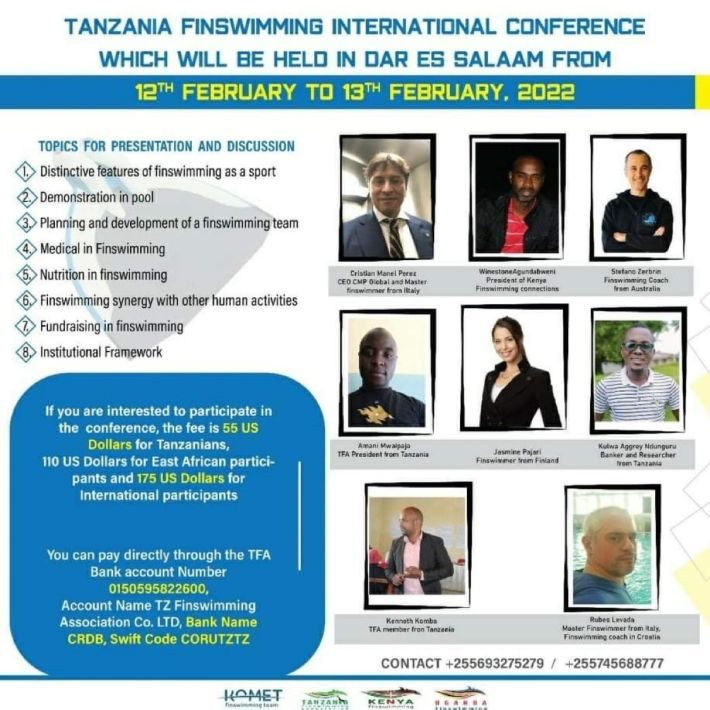 🇹🇿 Tanzania Finswimming International Conference, Finswimmer Magazine - Finswimming News