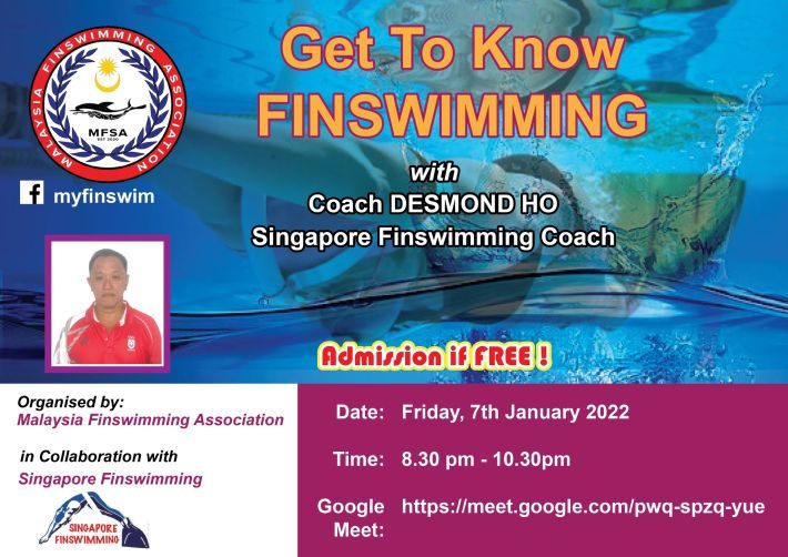 🇲🇾 🇸🇬 Get to know Finswimming &#8211; Google Meet, Finswimmer Magazine - Finswimming News