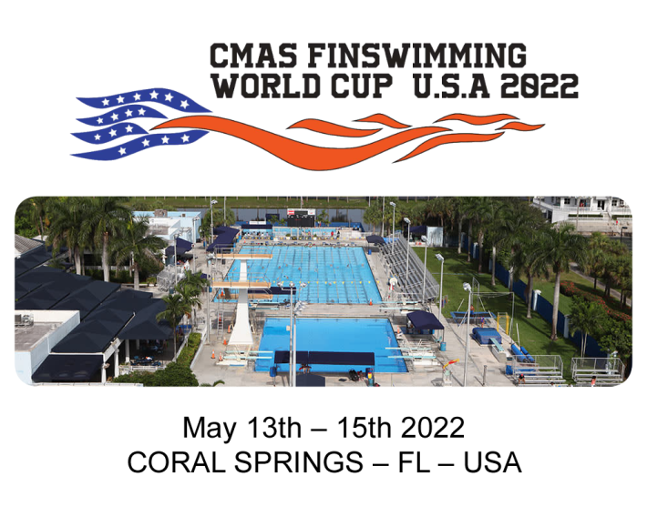 🇺🇸 CMAS Finswimming World Cup 2022 Round 4 – Coral Springs (USA), Finswimmer Magazine - Finswimming News