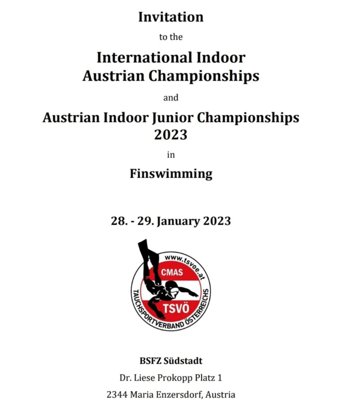 🇦🇹 International Indoor Austrian Championships 2023, Finswimmer Magazine - Finswimming News