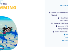🇬🇷 Finswimming at Mediterranean Beach Games 2023 &#8211; Heraklion, Finswimmer Magazine - Finswimming News