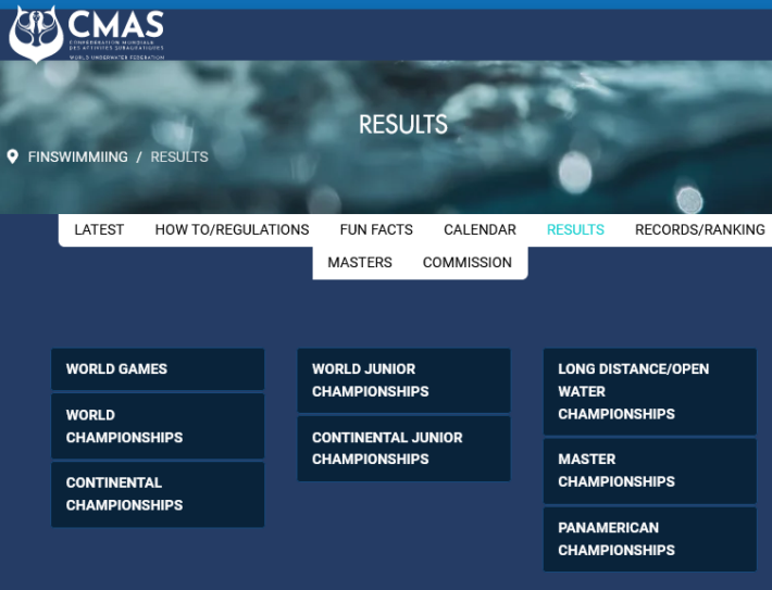 Complete Results CMAS Championships from 1967 &#8211; PDF, Finswimmer Magazine - Finswimming News