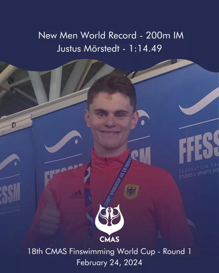 🇫🇷 🇩🇪 200 imm &#8211; 2 New World Records at the CMAS Finswimming World Cup Round 1 2024, Finswimmer Magazine - Finswimming News